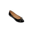thumbnail image 1 of FLAT BALERINA VESTIR CASUAL LEON MUJER DAMA NEGRO CHAROL 7964 LEON 7964p, 1 of 3