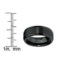 thumbnail image 4 of Metal Masters Mens Black Tungsten Ring Matte Finish High-Polish Wedding Band 8mm Comfort-fit, 4 of 6
