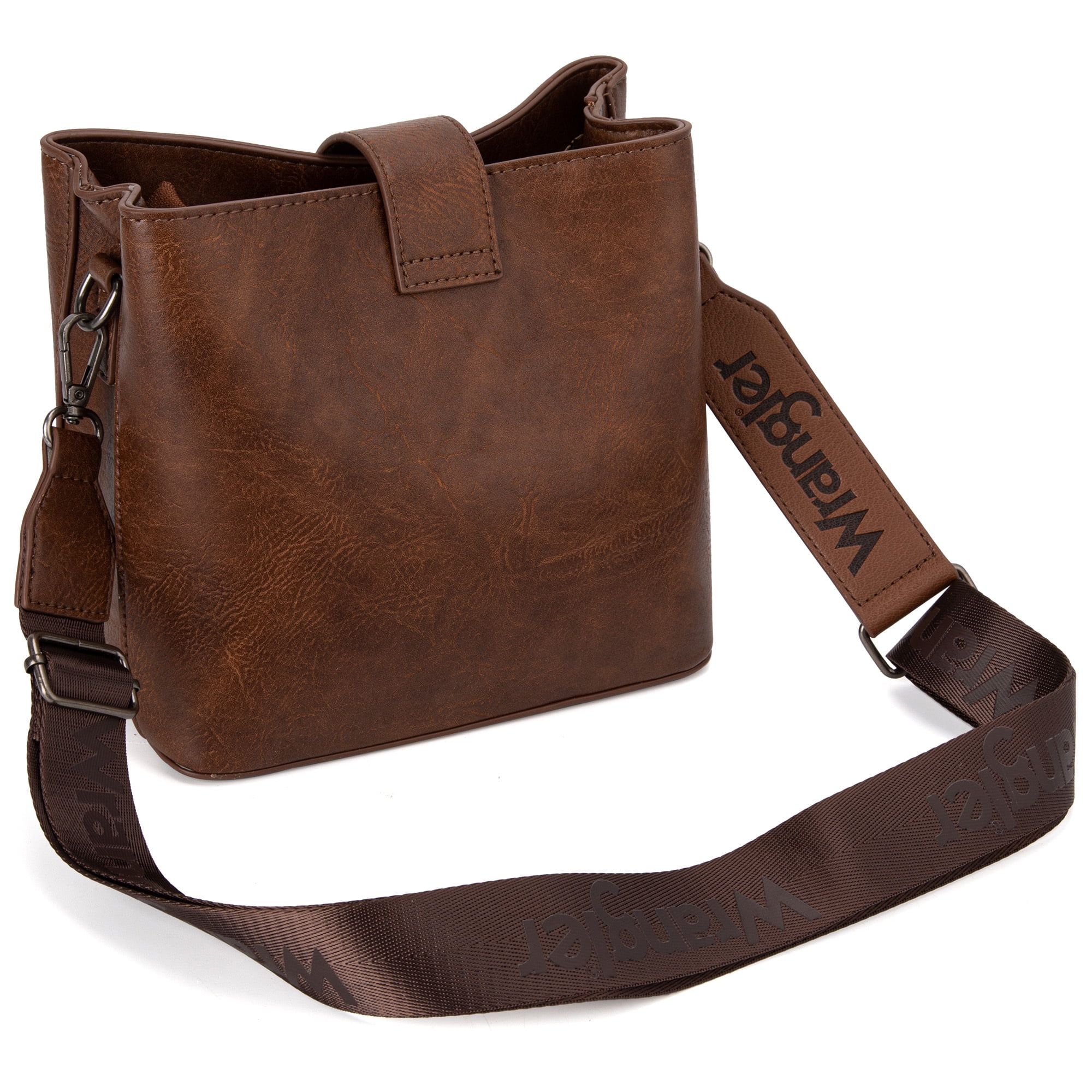 Wrangler Vintage Crossbody Purses for Women Purses and Handbags for Gift 8''H, Brown