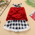 thumbnail image 2 of IDOPIP Women Kids Baby Girls Christmas Party Dress Xmas Red Plaid Tutu Dress with Hooded Cloak Cape Family Matching Costume 6-12 Months White Baby, 2 of 10