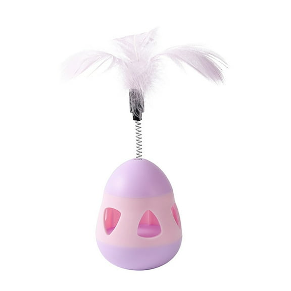 KYAIGUO Interactive Cat Toys, Funny Cat Tumbler Toy with Feather for Small & Large Cats Engaging Play