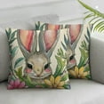 thumbnail image 2 of Nawypu Happy Easter Eggs Bunny Decorative Throw Pillow Cover  Religious Rejoice Rabbits Carrot Flower Blessings Outdoor Pillowcase, He is Risen Cross Floral Cushion Case Home Decor&nbsp;2pc, 2 of 6