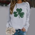 thumbnail image 2 of St. Patrick'S Day Sweater for Women Long Sleeve Leopard Round Neck Womens Casual Clothing,Light Gray,M, 2 of 4