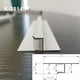 thumbnail image 3 of Perfil de aluminio para techo LED en forma de Z/T, estrecho, suspendido, lineal, para decoración del hogar, barra rígida, luz de fondo invisible, lámparas de canal de 12/24 V, 3 of 5