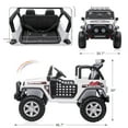 thumbnail image 3 of 12V Kids Ride on Jeep Car Electric 2 Seats Off-road Truck Vehicle with Remote Control LED MP3 White, 3 of 10