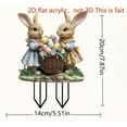 thumbnail image 3 of Easter Garden Stakes 2D Acrylic Yard Decorations Outdoor Spring Holiday Flower Pot Ornaments for Home Garden Easter Decorations A, 7.8", 3 of 7
