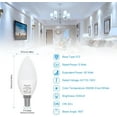 thumbnail image 2 of E12 LED Bulb 40 Watt Equivalent, 6500K Cool White Candelabra LED Light Bulbs Non-dimmable, Chandelier Light Bulbs Type B for Ceiling Fan, 5W 500LM 12 Pack, 2 of 9