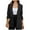 Black, variant on Lovskoo Blazers for Women Business Casual Solid Color 3/4 Sleeve Buckle Free Suit Coat Long Sleeve Coat/Jacket Khaki