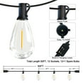 thumbnail image 3 of DAYBETTER LED Outdoor String Lights, 50ft Connectable S14 LED Patio Lights with 12 Edison Vintage Bulbs, for Backyard, 3 of 7
