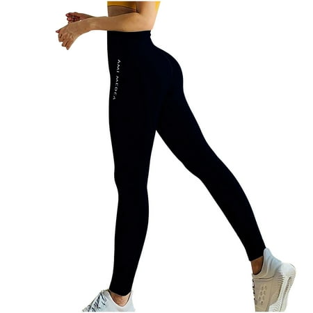 

Dadaria Leggings for Women High Waist Butt Lift High Waist Capris Running Pants Quick Dry Sports Yoga Pants Black L Female