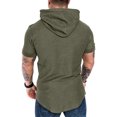 thumbnail image 4 of Sonducket Sudadera con capucha de algodón para hombre Sudadera con capucha que absorbe el sudor Calentamiento Suéter de ocio Sudadera con capucha Camisetas Verde S, 4 of 8