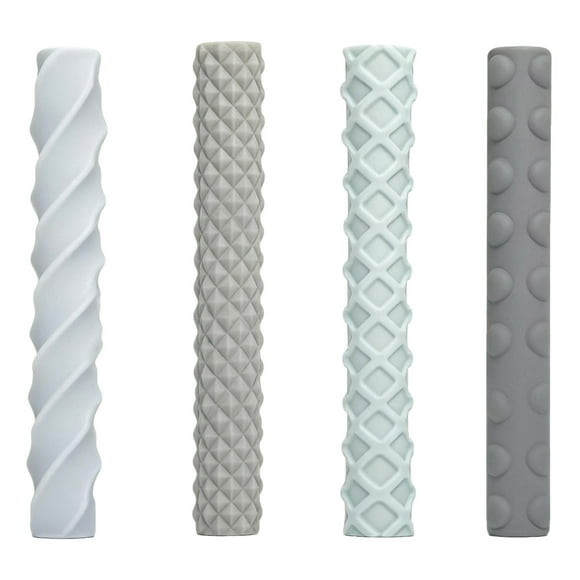 TIELUTT Ergonomic Textured Silicone Pencil Grips for Focus and Comfort Stress Relieving Pen Sleeves for Writing 4pcs Textured Carts Pen Bulk Pens Misprinted Misprint Pens Bulk Ink Well Liner Pen Ink