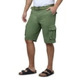 thumbnail image 3 of RAW X Mens Belted 12.5" Inseam Knee Length Cargo Shorts, Grass, 33, 3 of 7