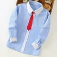thumbnail image 4 of Teen Clothes Fashion Turndown Collar Button Down Shirt Long Sleeve Basic Uniform Shirts for Boys Size 4-18, 4 of 7