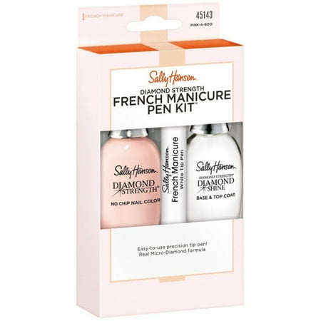 2 Pack - Sally Hansen  Diamond Strength French Manicure Pink-A-Boo Kit 1 (Best At Home French Manicure Kit)
