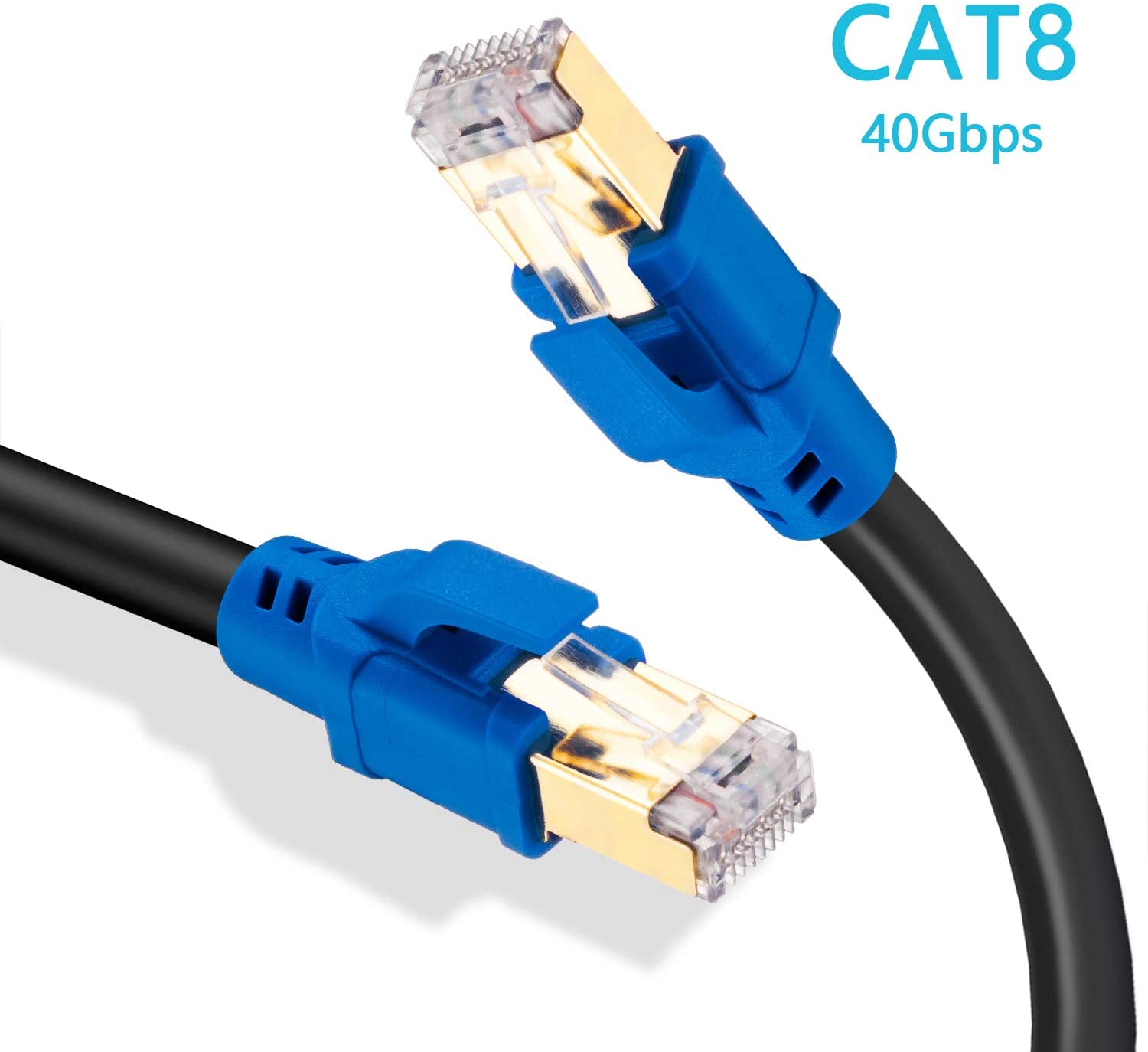 Cat8 Cable 50Ft,Tan QY Higher Speed Than Gigabit Cat 7 Cable