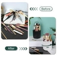 thumbnail image 6 of JessLab 360° Rotatable Makeup Brush Holder Organizer with Lid, Dustproof Storage Cup, Black, 6 of 7