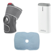 Sunbeam SelectRelief Extended Therapy Heating Pad Knee Relief Bundle | Heated Knee Brace with Extra Gel Pack and Power Bank
