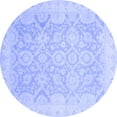 thumbnail image 1 of Ahgly Company Machine Washable Indoor Round Oriental Blue Traditional Area Rugs, 8' Round, 1 of 4