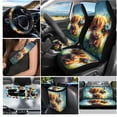 thumbnail image 3 of XYZCANDO Cute Highland Cow Baby Keychain Lipstick Cover Center Mirror Cover Coasters Car Seat Cover Seat Belt Cover Steering Wheel Cover Car Trash Can Removable Automotive Accessories, 3 of 5