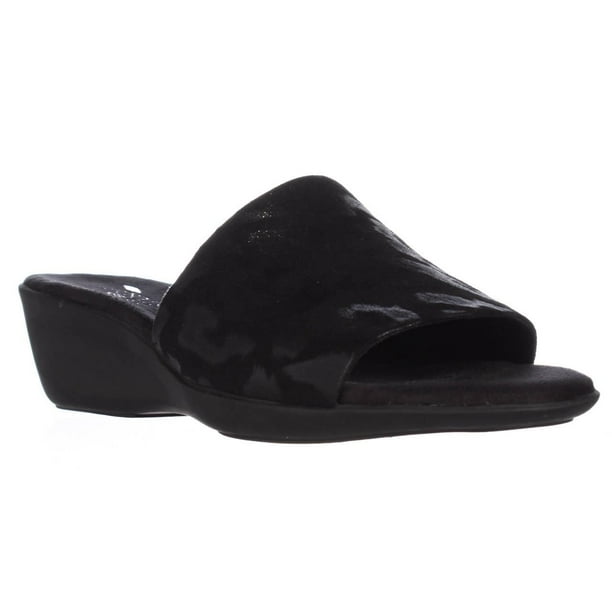 aerosoles black flat sandals