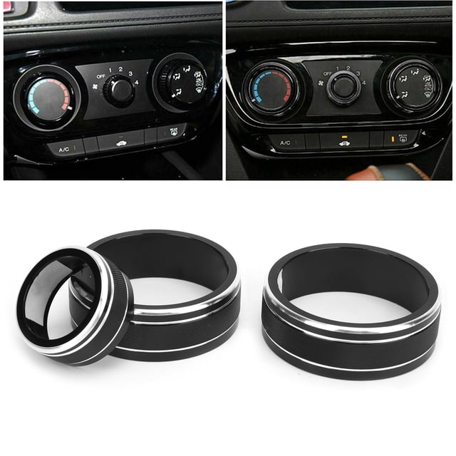Cubierta de perilla de interruptor BuyWeek 3 piezas Para controlador de clima de aire acondicionado Honda Fit 2021