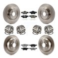 thumbnail image 1 of Transit Auto Front Rear Bearing Disc Brake Rotor and Semi-Metallic Pads Kit (10Pc) for Car 2007-2009 Mercedes-Benz ML320 with 350mm Diameter - Left Right Side (Driver Passenger) KBB-106885, 1 of 11