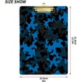 thumbnail image 2 of FMSHPON Bright Blue Black Camo Clipboard Hardboard Wood Nursing Clip Board and Pull for Standard A4 Letter 13x9 inches, 2 of 4
