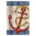 thumbnail image 1 of Toland Home Garden Rustic Anchor and Compass 28 x 40 Inch Decorative Nautical Fence Design House Flag, 1 of 1
