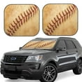thumbnail image 2 of Uemuo Vintage Baseball Printed 2 PCS Car Windshield Sun Shade, Auto Sun Heat and UV Rays Blocker, Foldable Automotive Front Window Sunshade Protector, 2 of 7