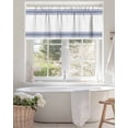 thumbnail image 4 of Farmhouse Blue Valances for Windows Stripes Decoration Valance Rod Pocket Light Filtering Short Window Treatments Curtains for Kitchen Bathroom Living Room Bedroom, 1 Panel, 54 x 18 Inch, 4 of 7