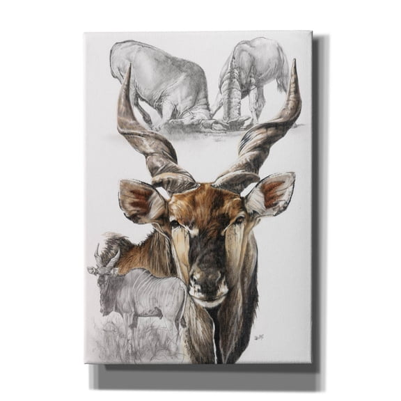 Epic Graffiti 'Giant Eland' by Barbara Keith, Canvas Wall Art, 18"x26"