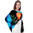 thumbnail image 4 of Flower Butterfly Elegant Chiffon Silk Scarf for Women - Lightweight Breathable Shawl Wrap in Size 70.86 x 28.7 inches, 4 of 6