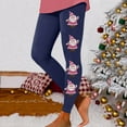 thumbnail image 1 of MKLEKYY Leggings de compresión para mujer Leggings para mujer Leggings de entrenamiento Pantalones con estampado navideño de bloques de color Leggings suaves y elásticos 3623, 1 of 4