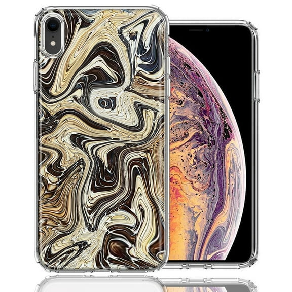 MUNDAZE For Apple iPhone XR Snake Abstract Design Double Layer Phone Case Cover