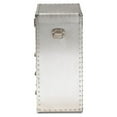 thumbnail image 4 of Baxton Studio Serge Silver Metal 3-Drawer Accent Storage Chest, 4 of 5