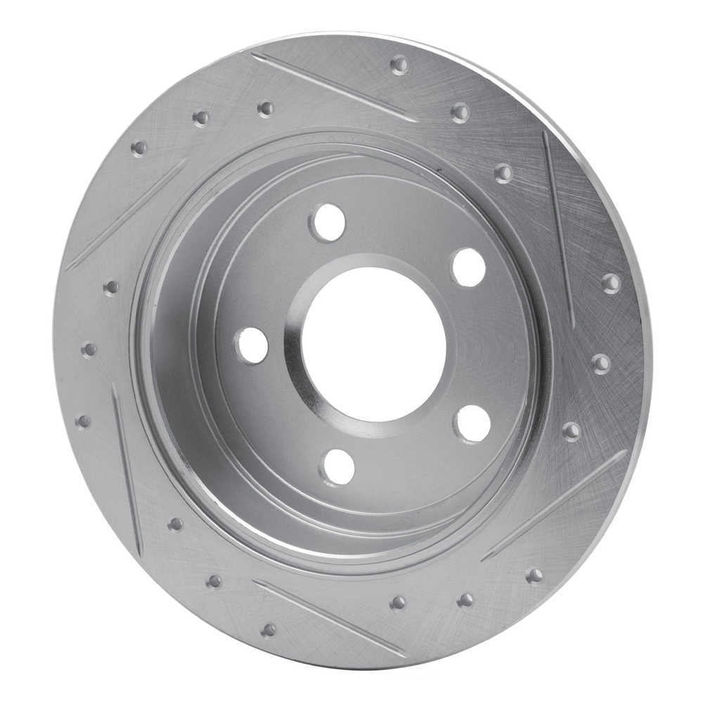 Dynamic Friction Company 631-52012L DFC Brake Rotor - Drilled And Slotted - Silver