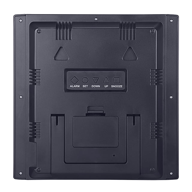 Naiovety Medidor de humedad de temperatura digital Dormitorio Oficina Hotel Termómetro Higrómetro Reloj Alarma con pilas Plástico Estilo simple Termómetros Naiovety HA011255-00B