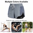 thumbnail image 3 of Yourumao Athletic Shorts for Women with Lining Drawstring Elastic Waist Running Shorts Mesh Lightweight Summer Shorts for Activewear, 3 of 9