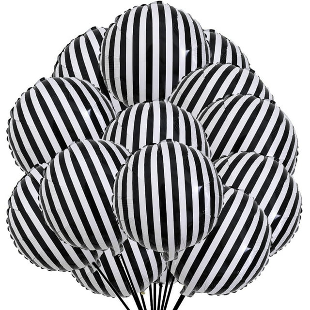 12PCS Party Balloon Striped Grid Foil Balloon Jumbo Balloon for Wedding Birthday