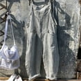 thumbnail image 3 of MSJUHEG Jumpsuits For Women Dressy Cargo Pants Women Fashion Women Pocket Bandage Sleeveless Jumpsuit Stripe Bodysuit Playsuit Romper Jumpsuit Gray Xxl, 3 of 6