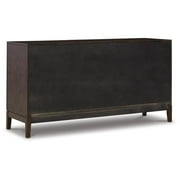 تصميم التوقيع بواسطة Ashley Burkhaus Modern Wood Dining Server باللون البني الداكن