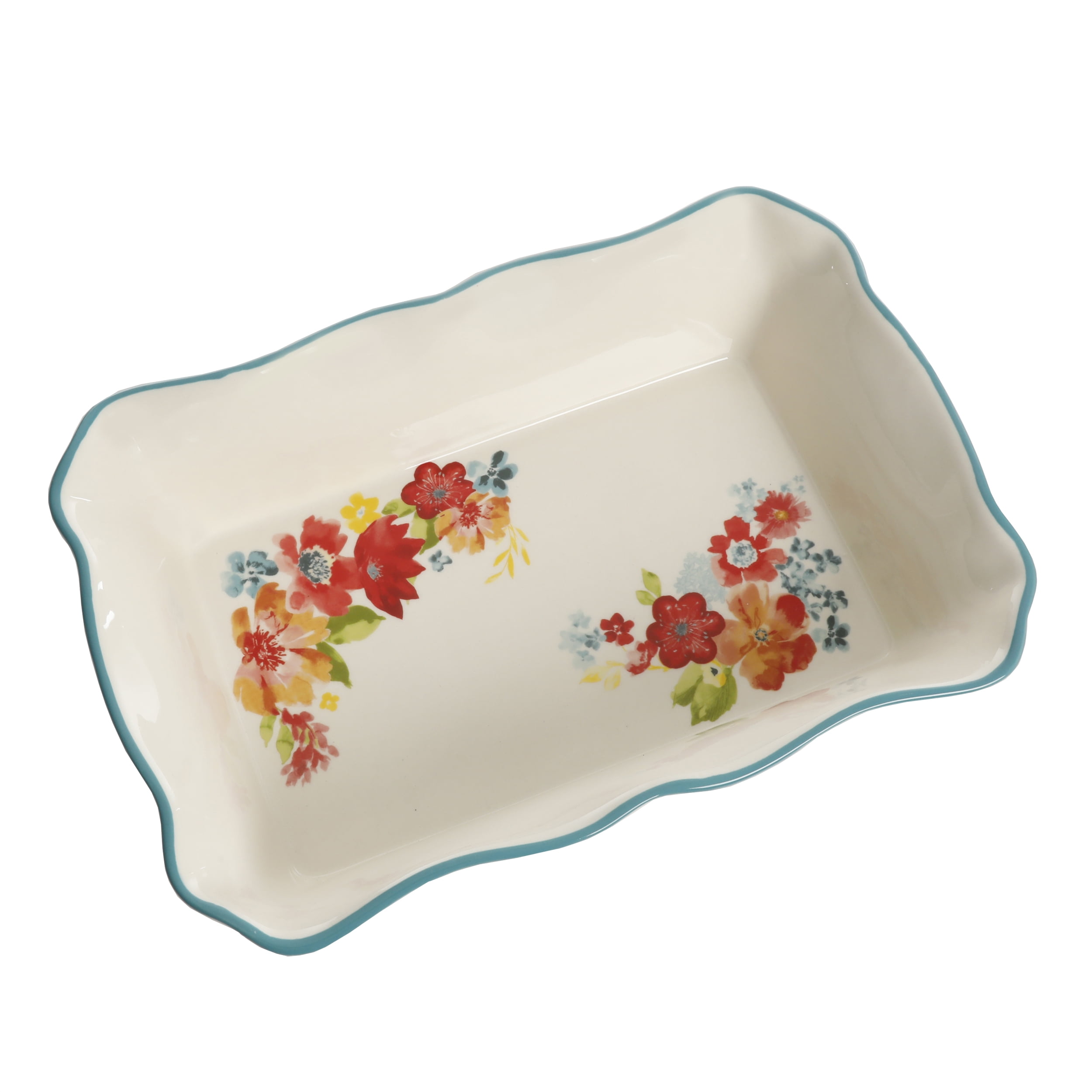 The Pioneer Woman Floral Medley 16-Piece Stoneware Bakeware Combo Set