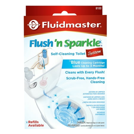 Fluidmaster® 8100P8 Flush 'n Sparkle® Automatic Blue Toilet Bowl Cleaning (Best Toilet Flush System)