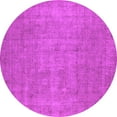 thumbnail image 1 of Ahgly Company Indoor Round Oriental Pink Industrial Area Rugs, 4' Round, 1 of 4