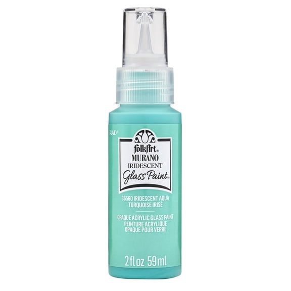FolkArt Murano Glass Paint - Iridescent Aqua, 2 oz