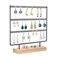 thumbnail image 3 of Organizador de joyas elegante, soporte decorativo para guardar aretes con espacio de almacenamiento adecuado para colgar aretes, organizador de aretes de 3 capas perfecto para decoración del hogar y, 3 of 5