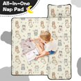 thumbnail image 4 of Monochrome Cat and Flower Beige Teens Toddler Nap Mat with Pillow, Sleeping Mat Bag for Preschool Daycare 60"x20", 4 of 6