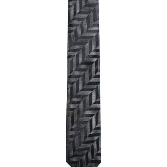 Alfani Mens Geometric Self-tied Necktie, Black, One Size