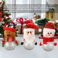 thumbnail image 3 of Tarro Transparente De Navidad, Tarros De Galletas Navideñas De Plástico, Ligero, Seguro, 3 Piezas Para Tiendas Para El Hogar, 3 of 7